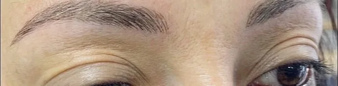 Les mêmes sourcils après la séance